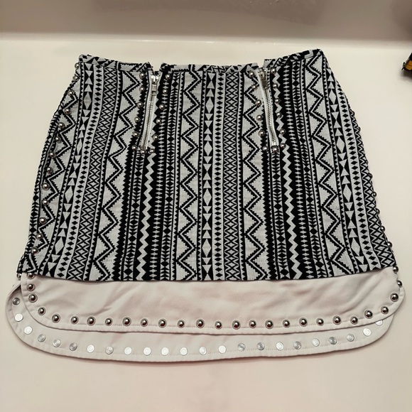 C. Luce Dresses & Skirts - C. Luce Geometric Black and White Mini Skirt